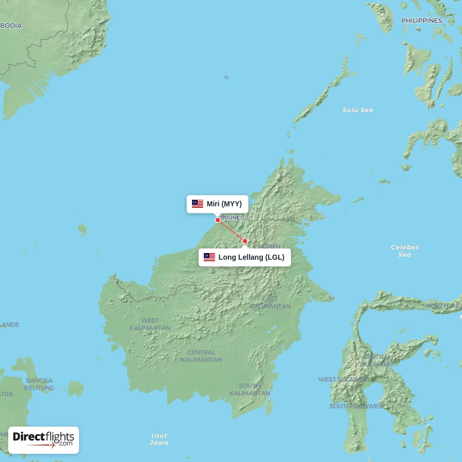 LGL - MYY route map