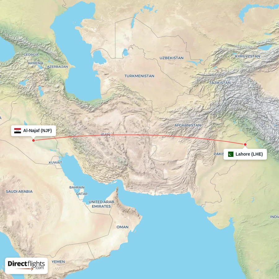 LHE - NJF route map