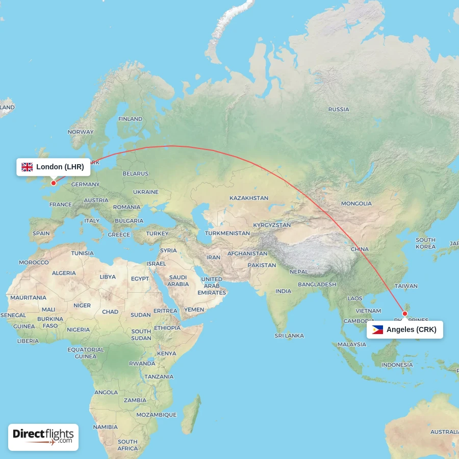 LHR - CRK route map