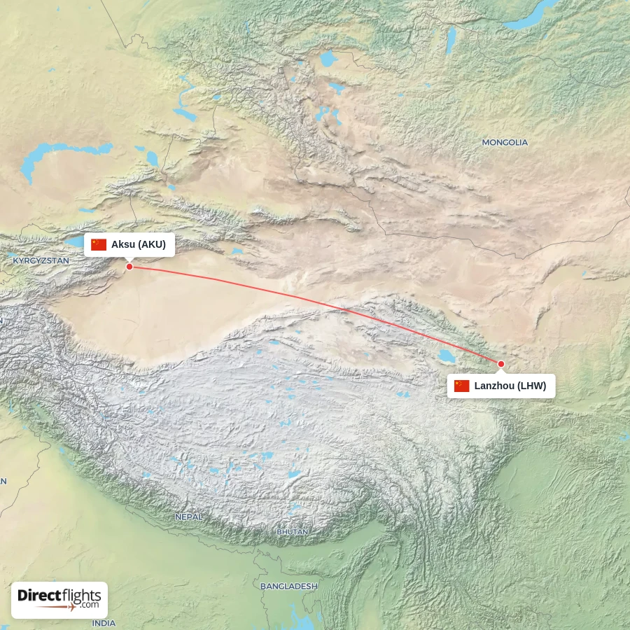 LHW - AKU route map