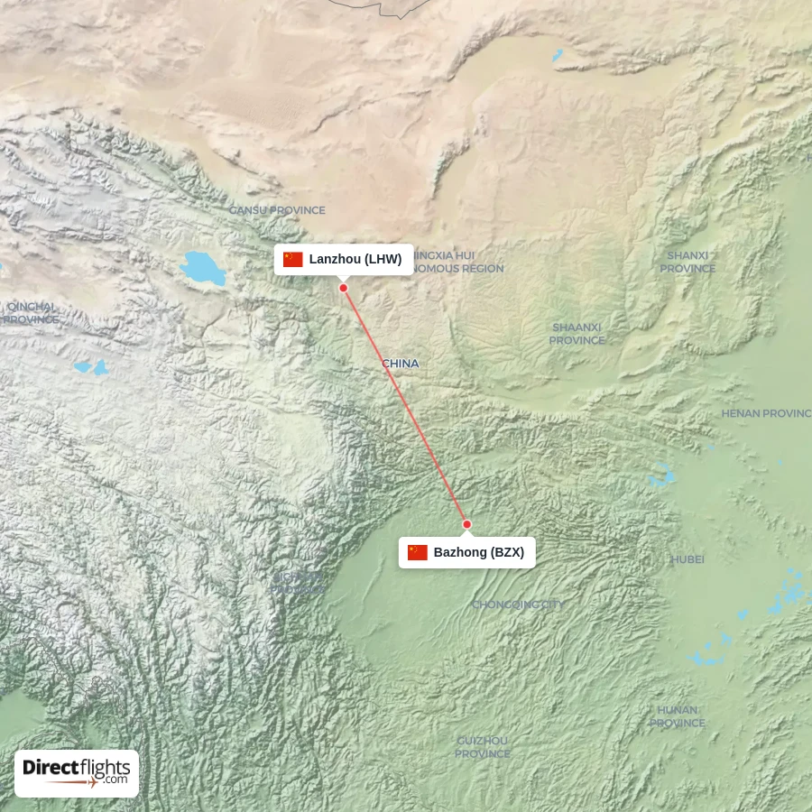LHW - BZX route map