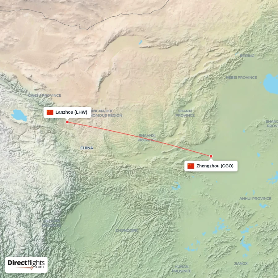 LHW - CGO route map