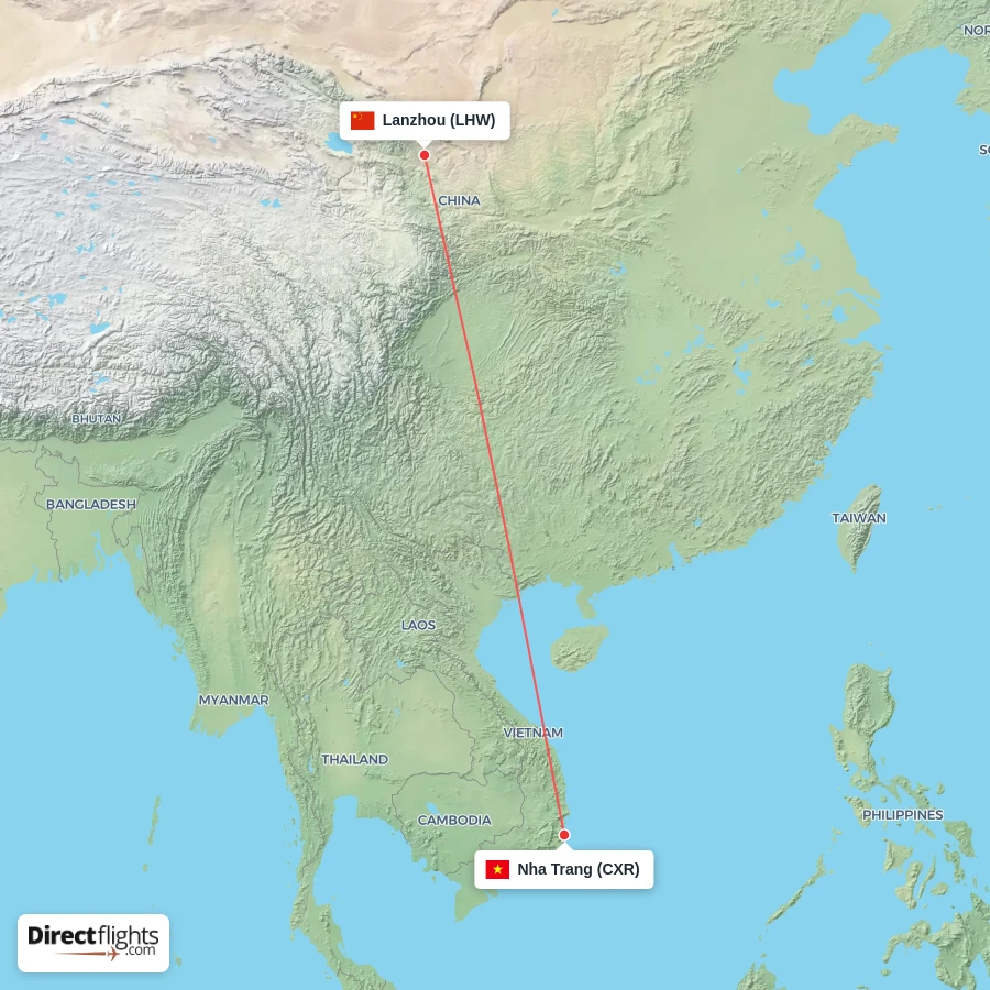 LHW - CXR route map