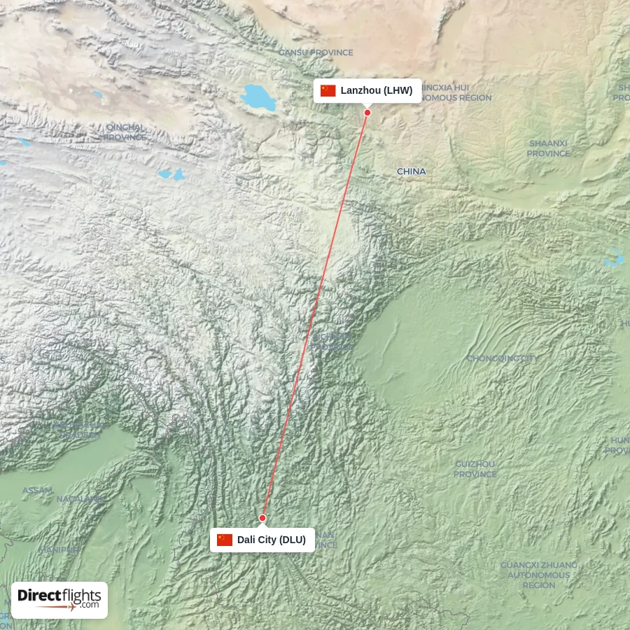 LHW - DLU route map