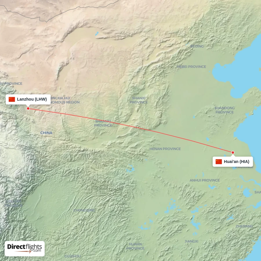 LHW - HIA route map