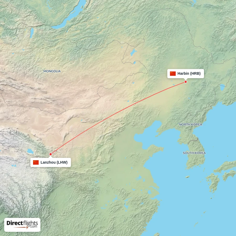 LHW - HRB route map