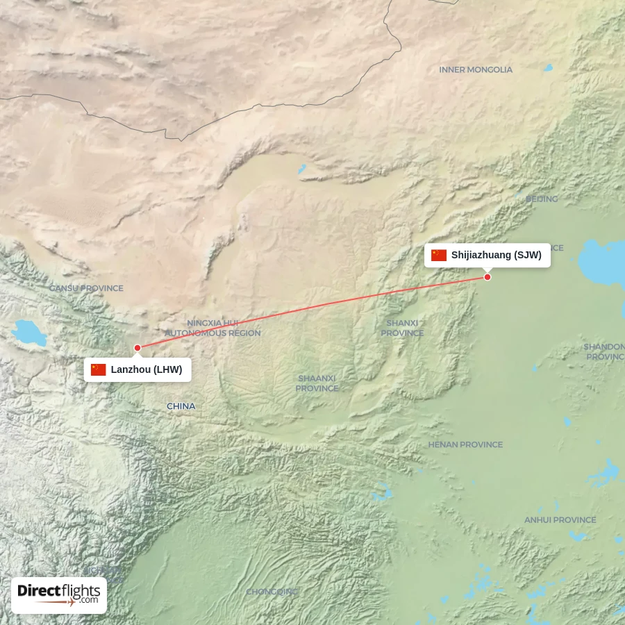 LHW - SJW route map