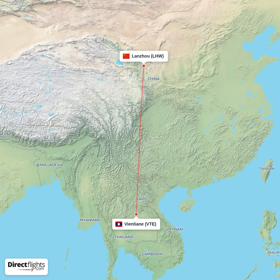 LHW - VTE route map