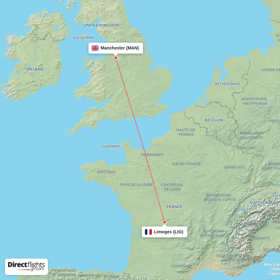LIG - MAN route map