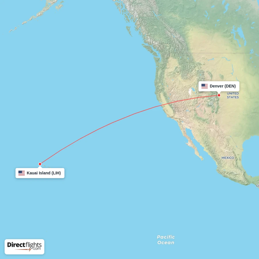 LIH - DEN route map