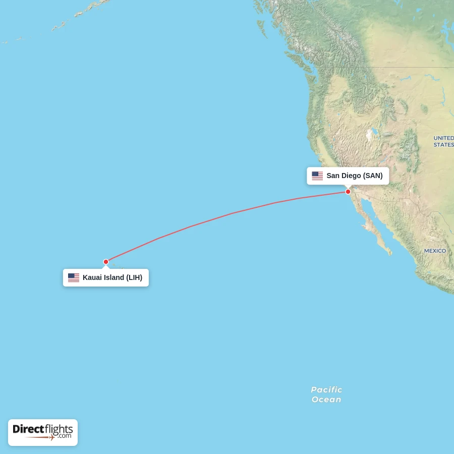 LIH - SAN route map