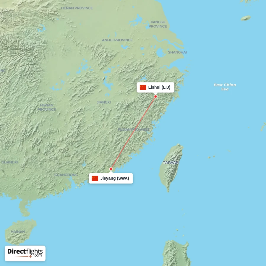 LIJ - SWA route map