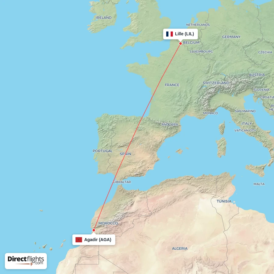LIL - AGA route map