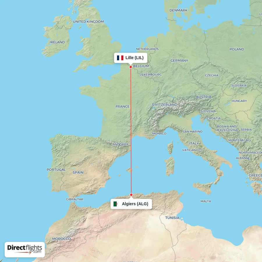 LIL - ALG route map