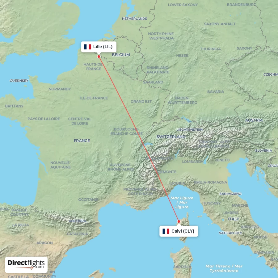 LIL - CLY route map