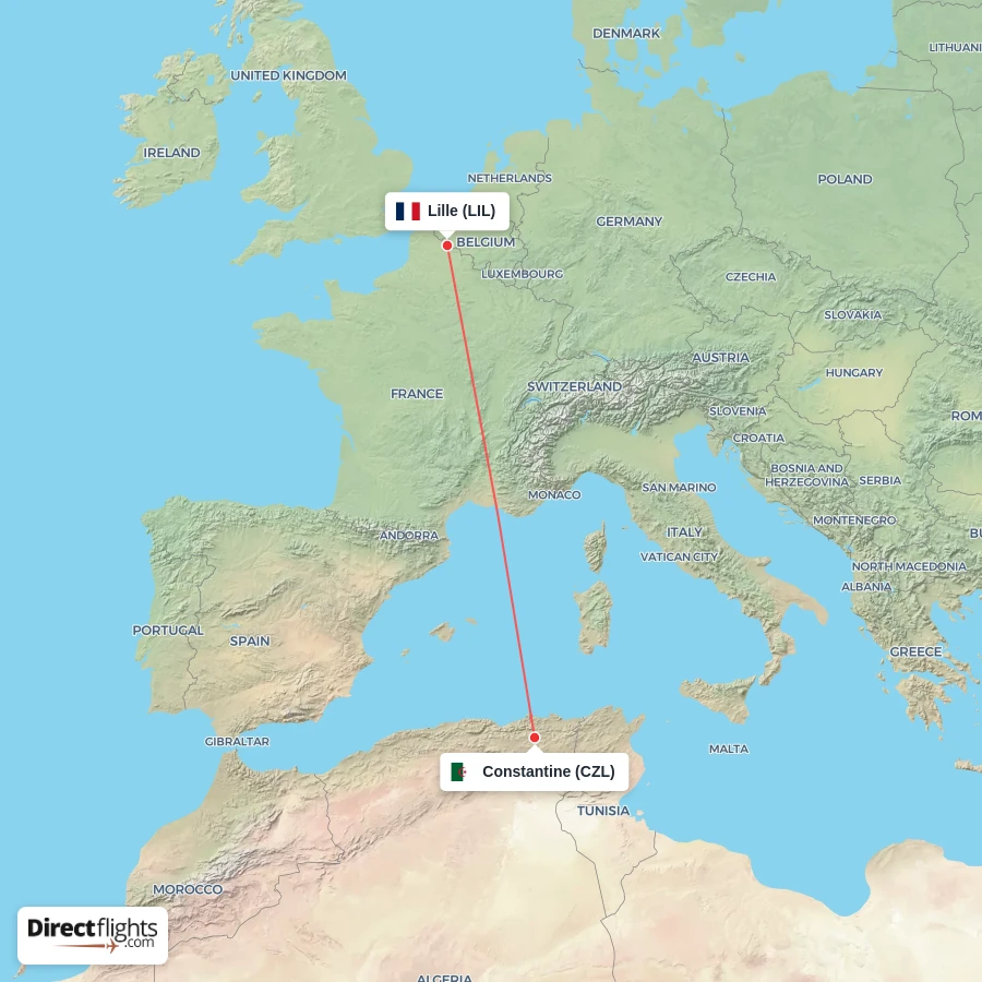 LIL - CZL route map