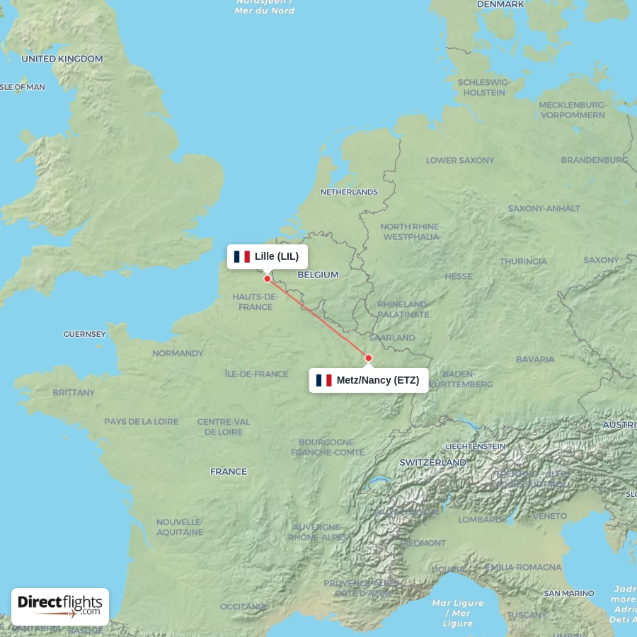 LIL - ETZ route map