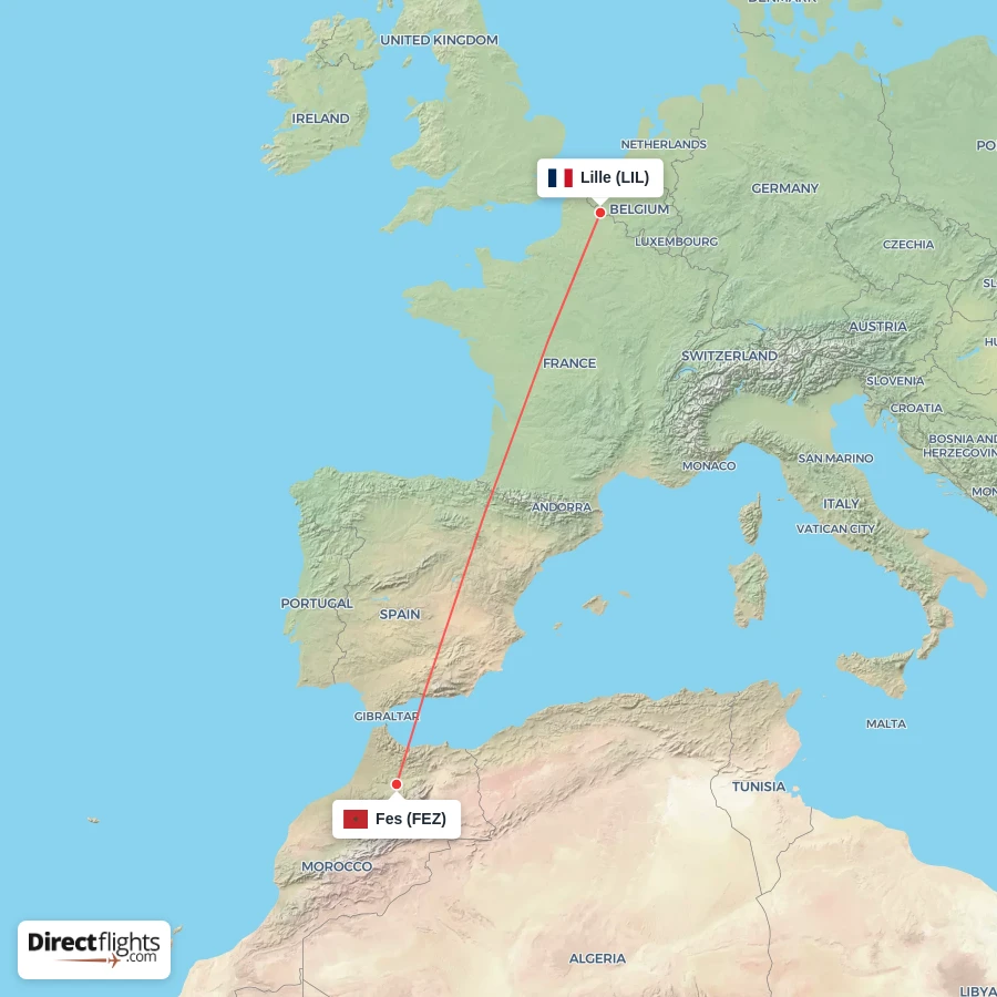 LIL - FEZ route map