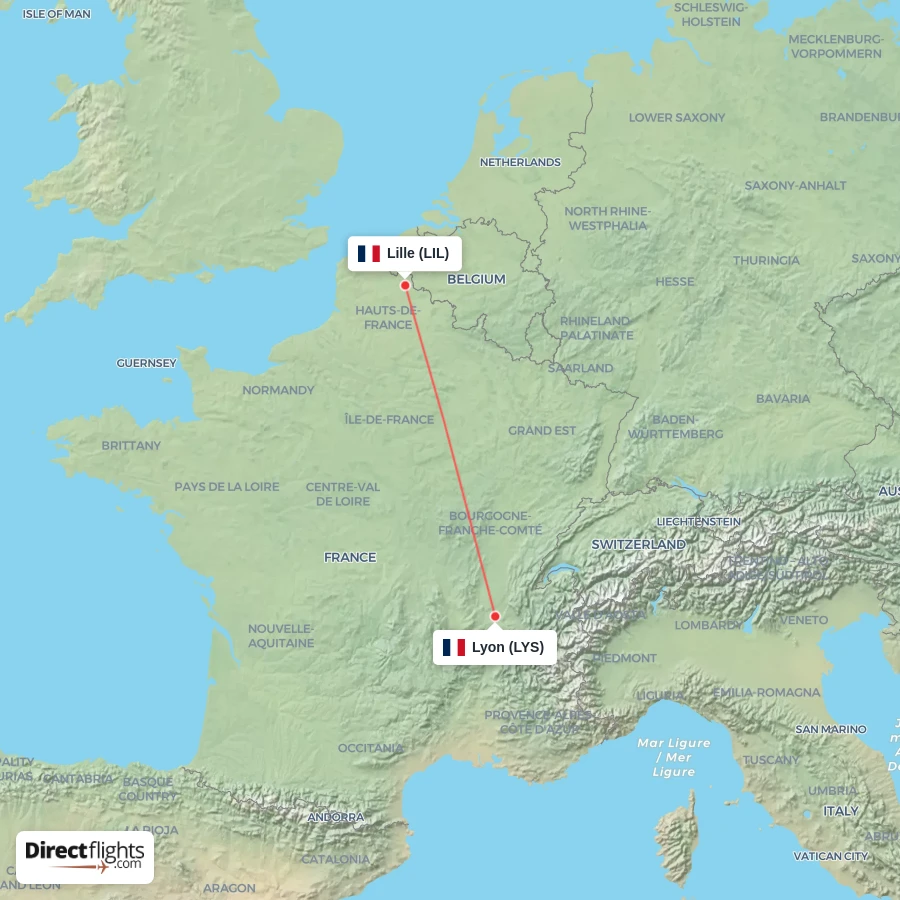LIL - LYS route map