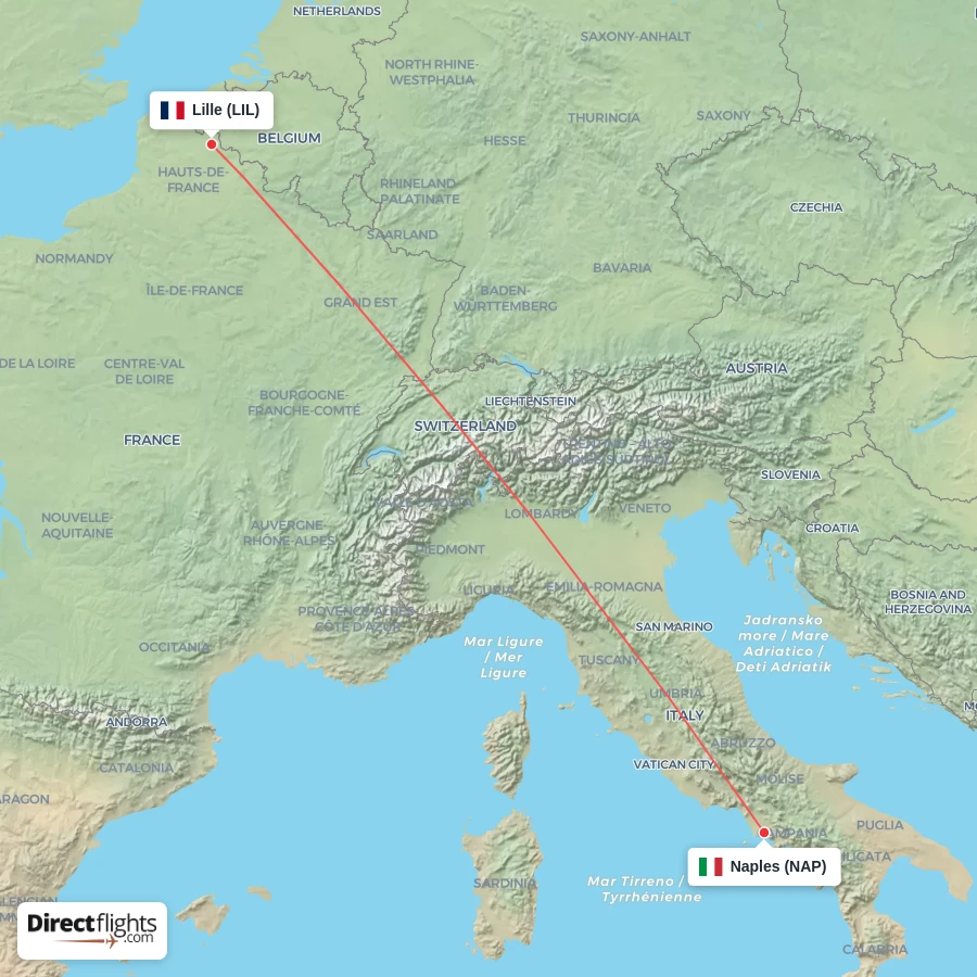 LIL - NAP route map