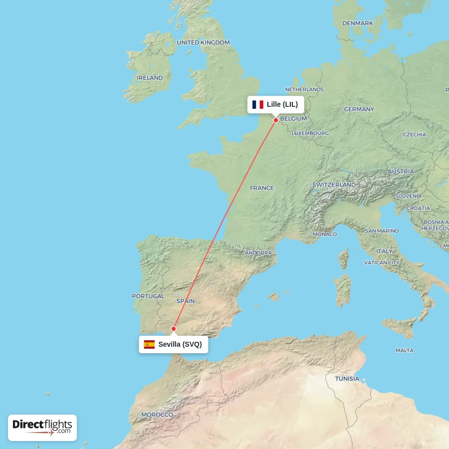 LIL - SVQ route map