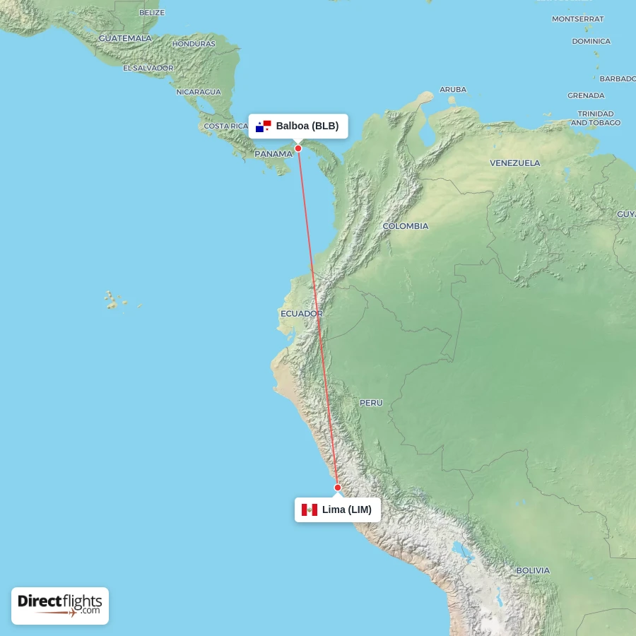LIM - BLB route map