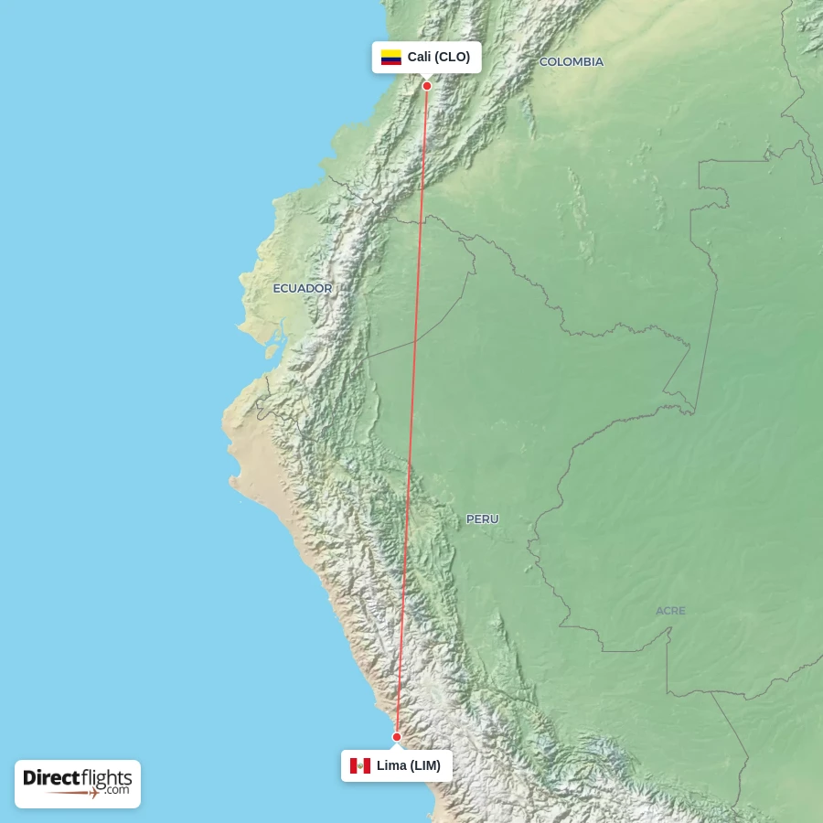 LIM - CLO route map