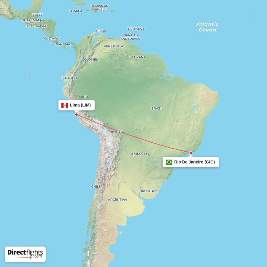 LIM - GIG route map
