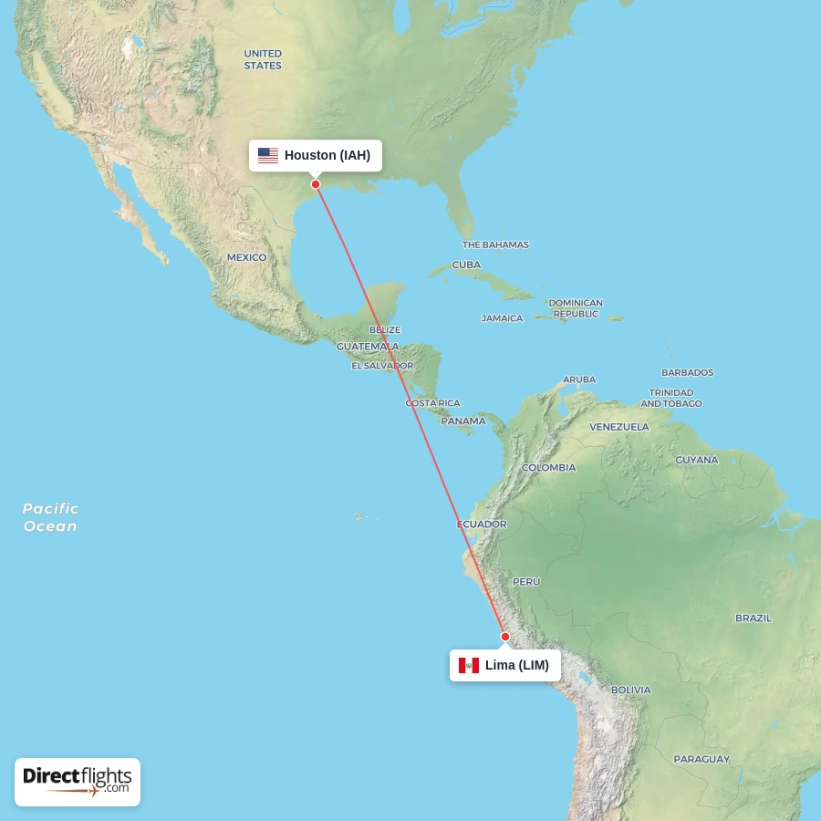 LIM - IAH route map
