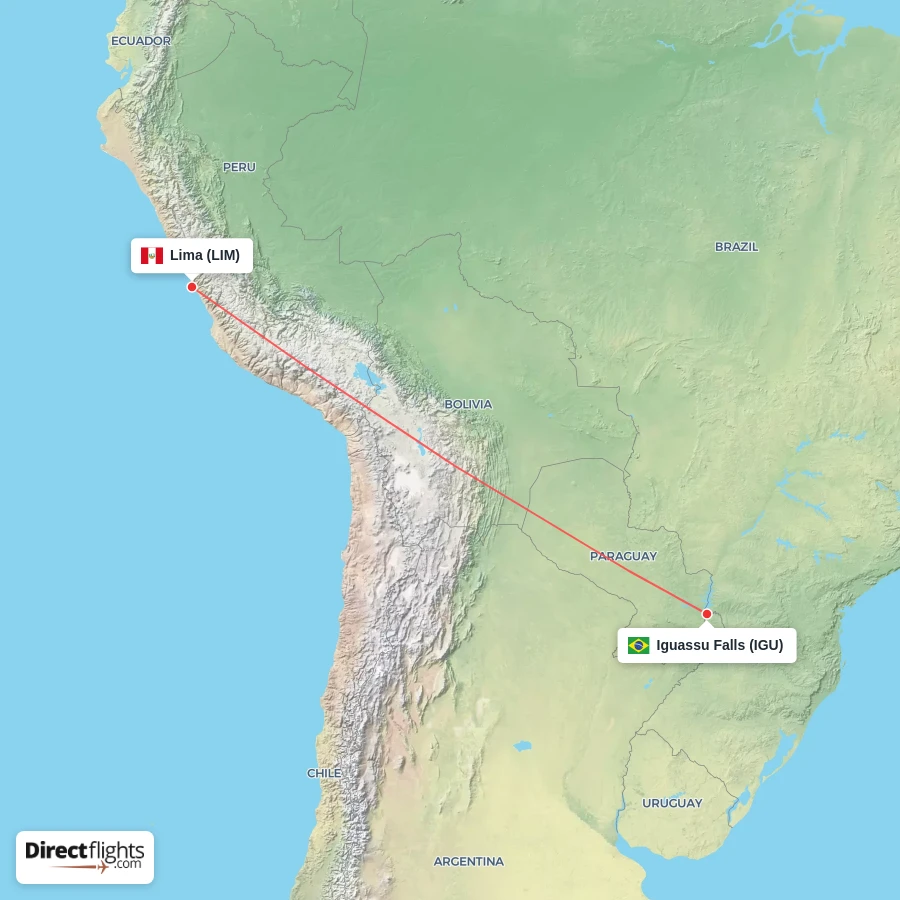 LIM - IGU route map