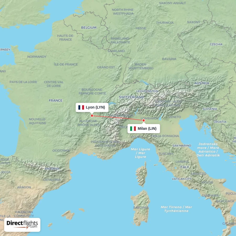 LIN - LYN route map