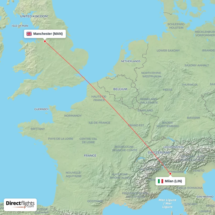 LIN - MAN route map