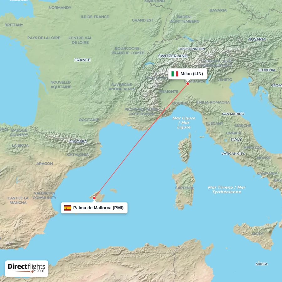 LIN - PMI route map