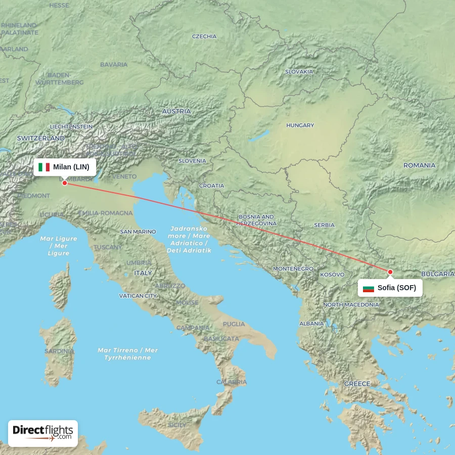 LIN - SOF route map