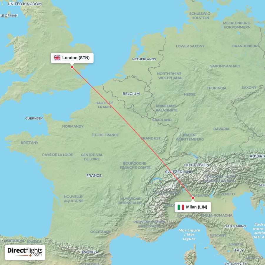 LIN - STN route map
