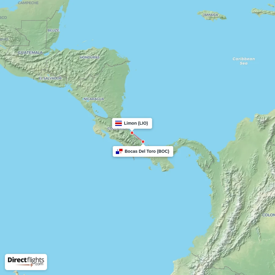 LIO - BOC route map