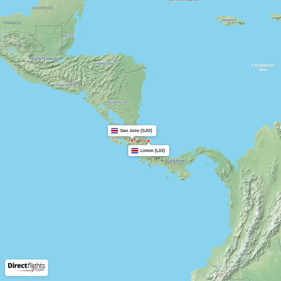 LIO - SJO route map