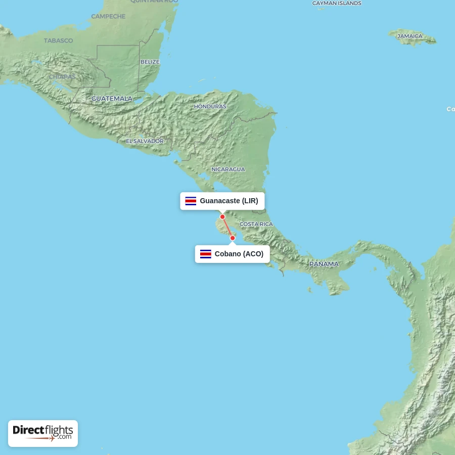 LIR - ACO route map