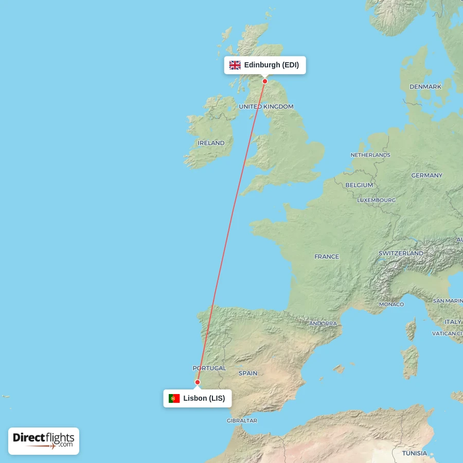 LIS - EDI route map