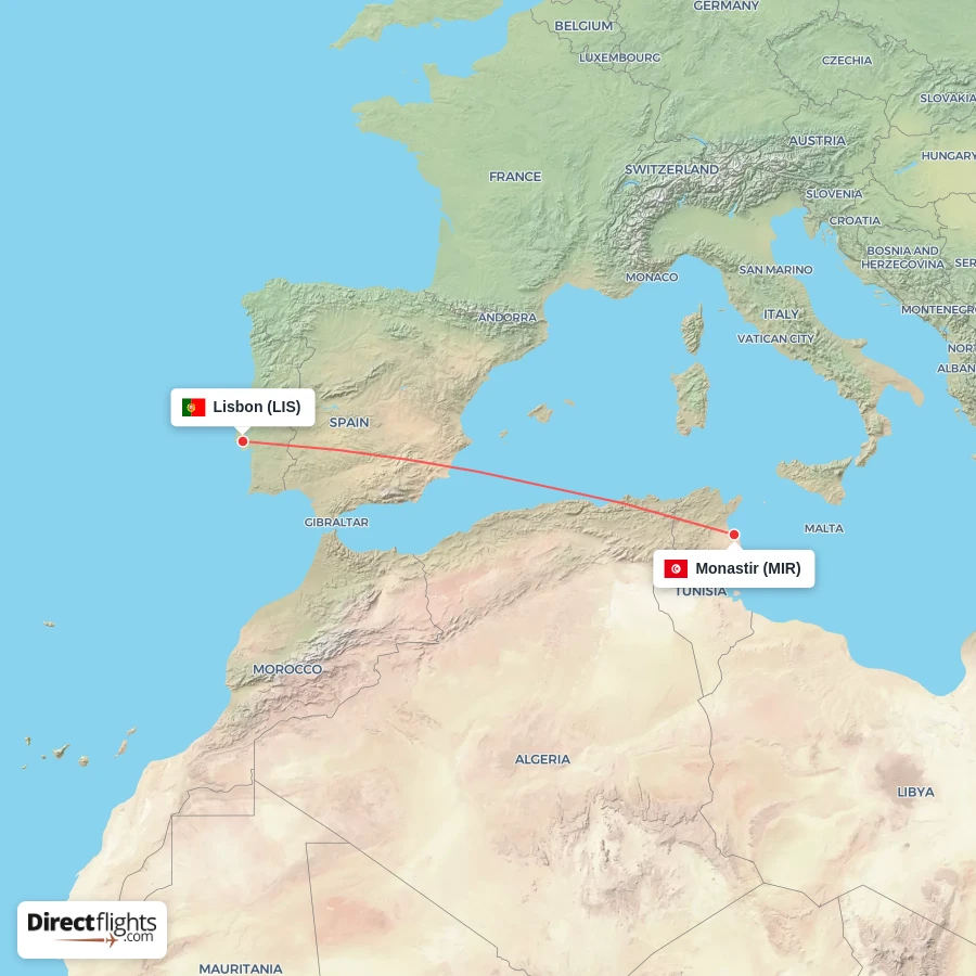 LIS - MIR route map