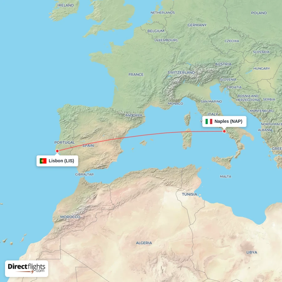 LIS - NAP route map