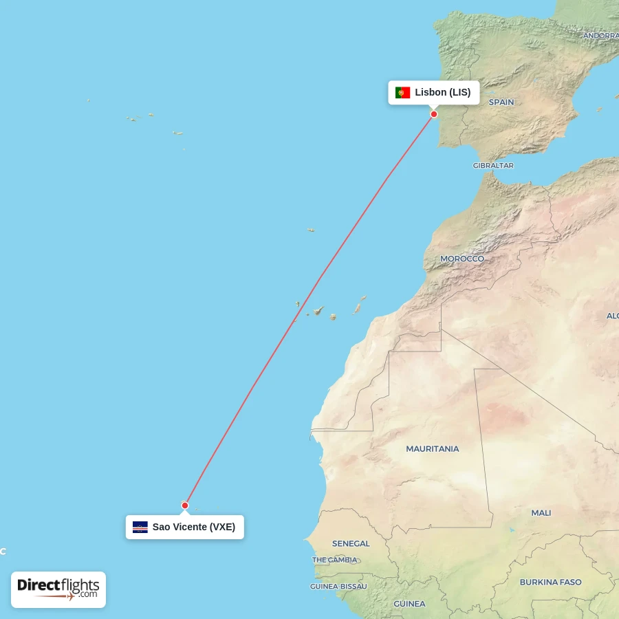 LIS - VXE route map
