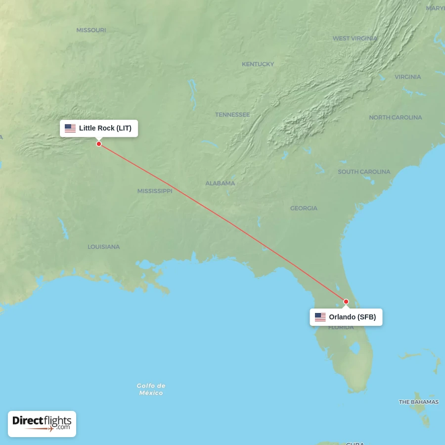 LIT - SFB route map