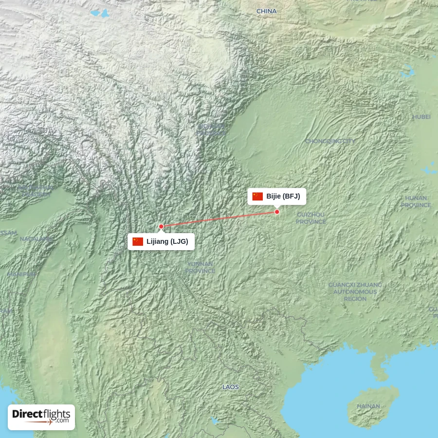 LJG - BFJ route map