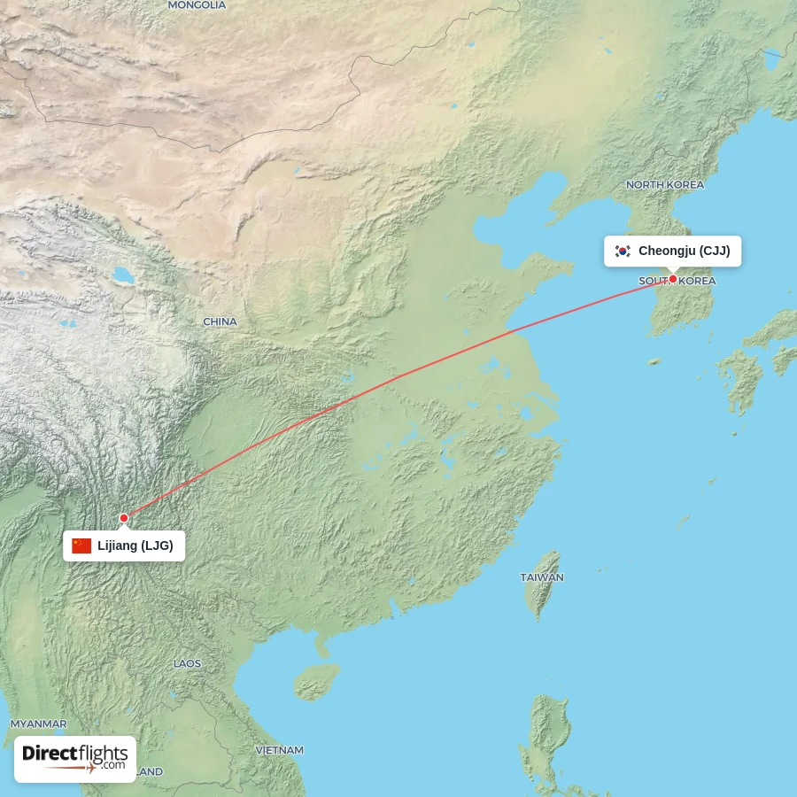 LJG - CJJ route map