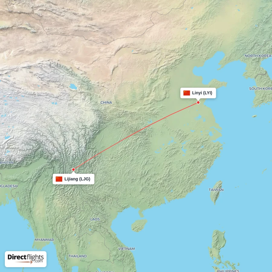 LJG - LYI route map