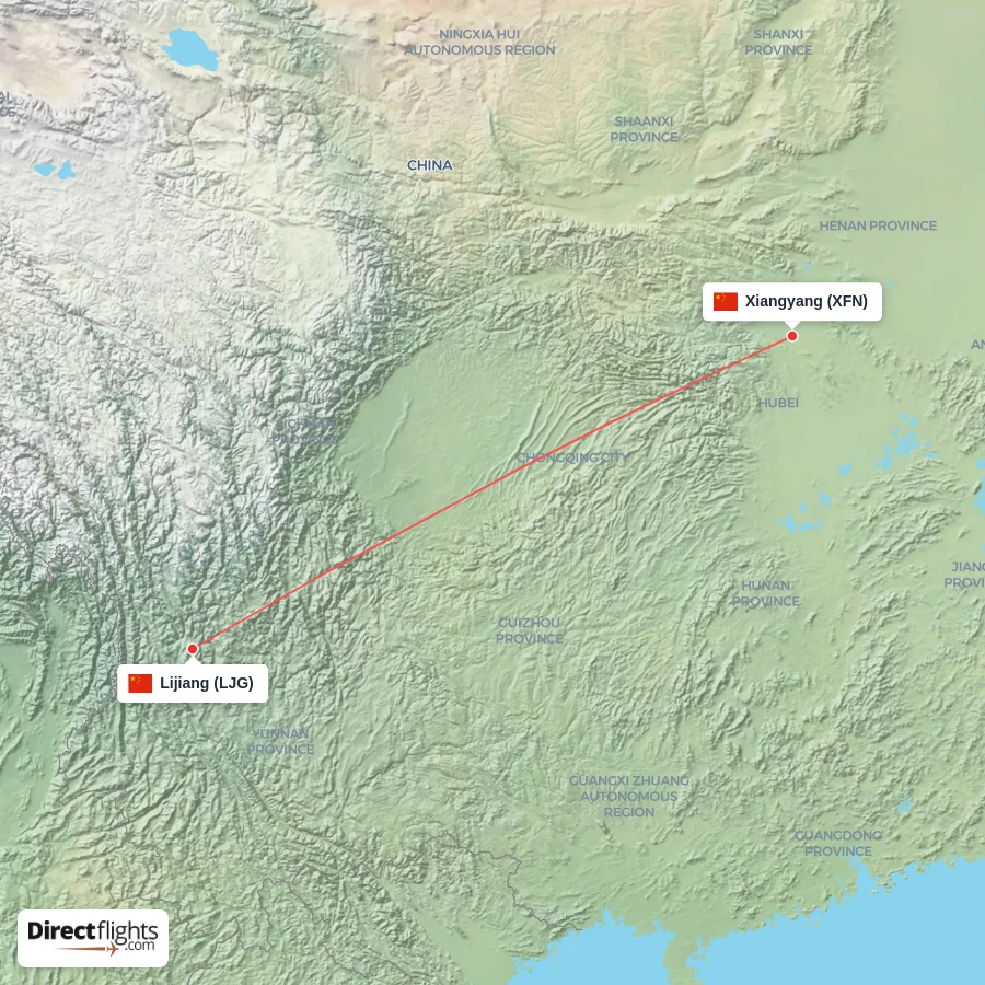 LJG - XFN route map