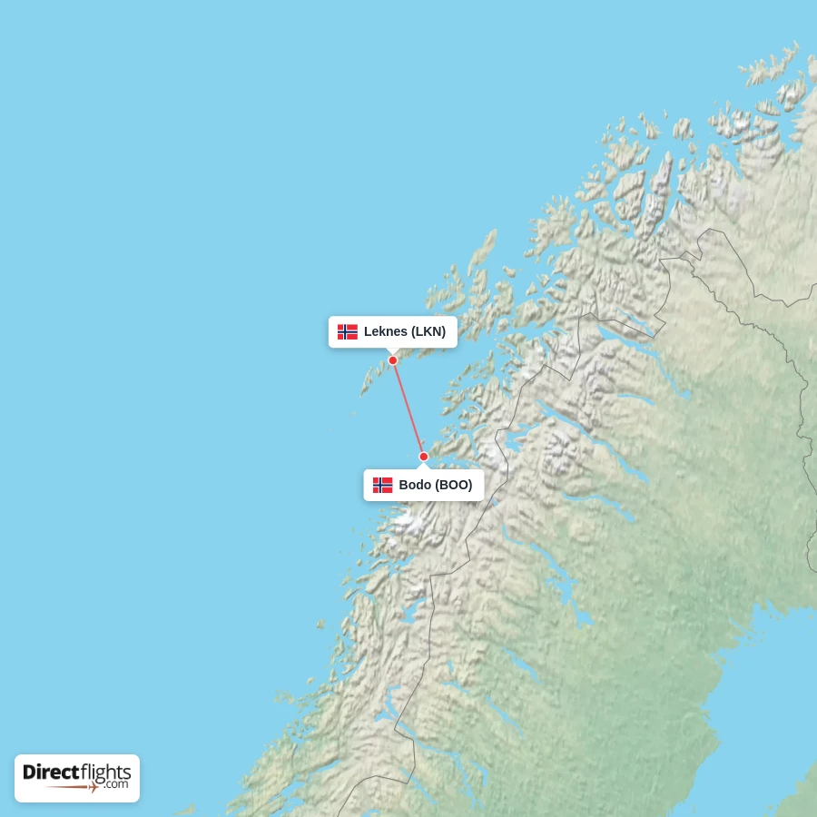 LKN - BOO route map