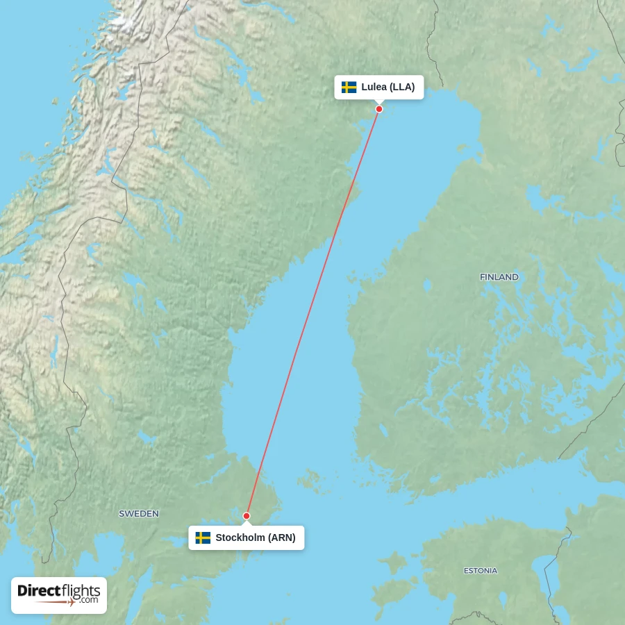 LLA - ARN route map