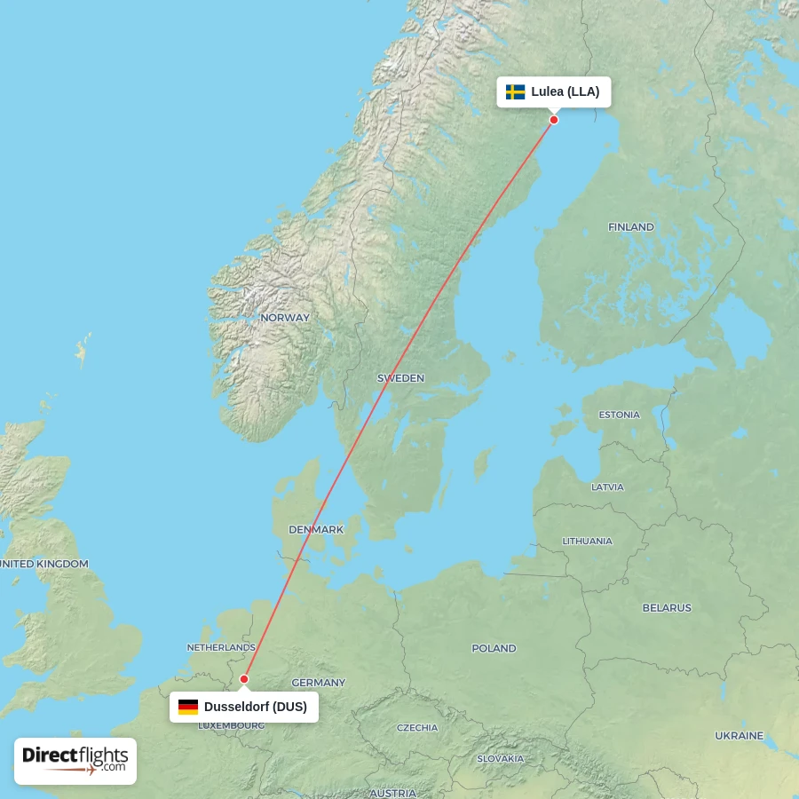 LLA - DUS route map